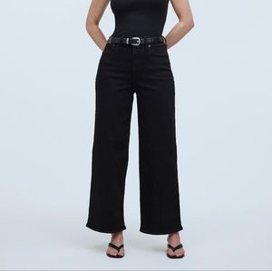 NWT Madewell Black W30 The Curvy Perfect Vintage Wide Leg Jean